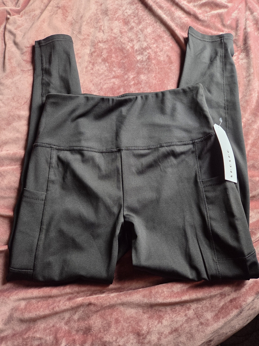 ShoSho Black High-Waist Pocket Leggings